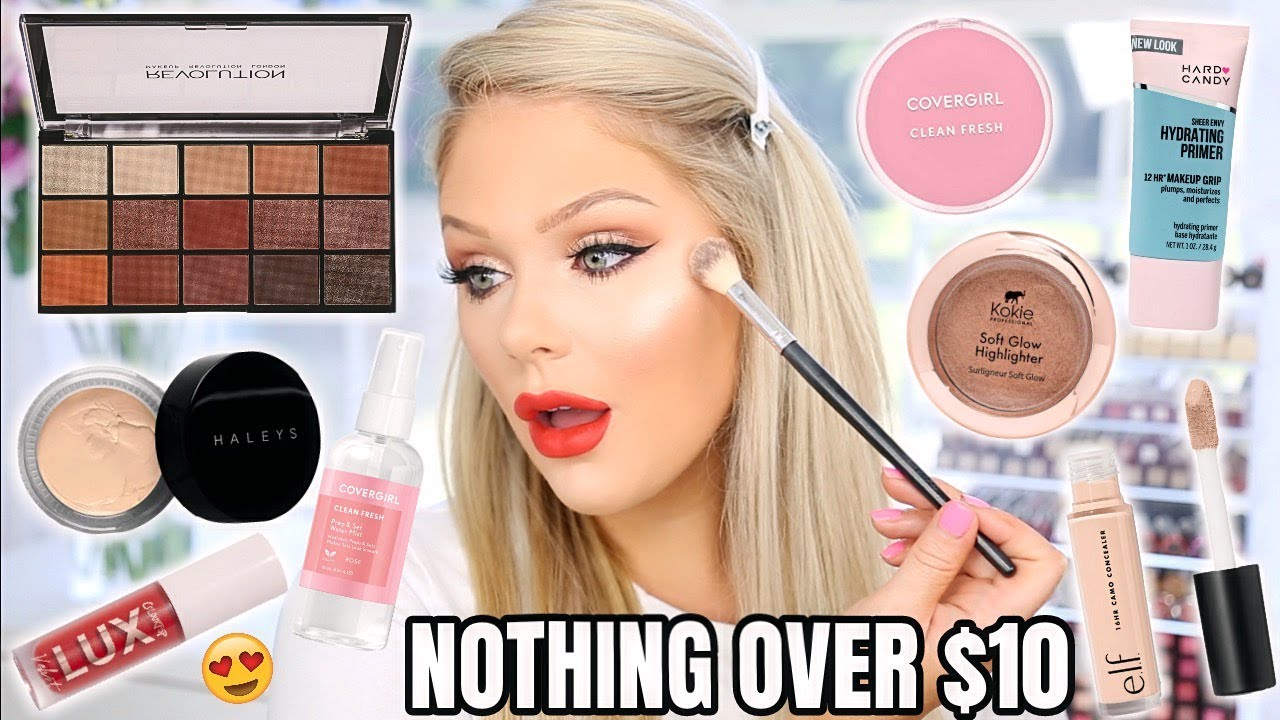 FULL FACE NOTHING OVER $10 | BEST DRUGSTORE MAKEUP