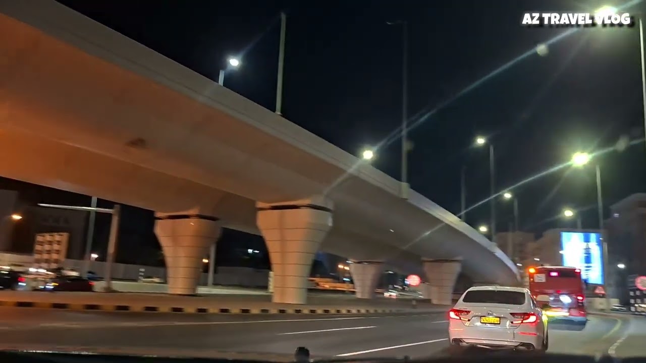 Night drive in Oman 🇴🇲 | 4K | Az Travel Vlog