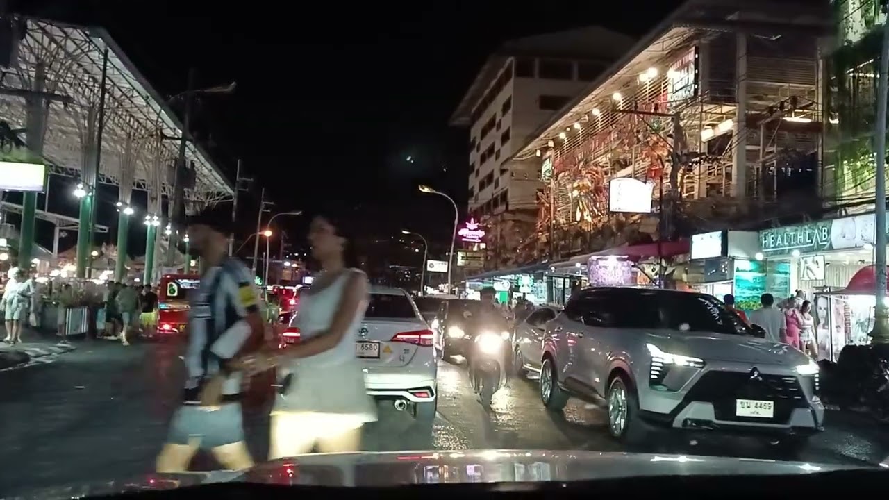 phuket night life from the car #phuket #thailand 
