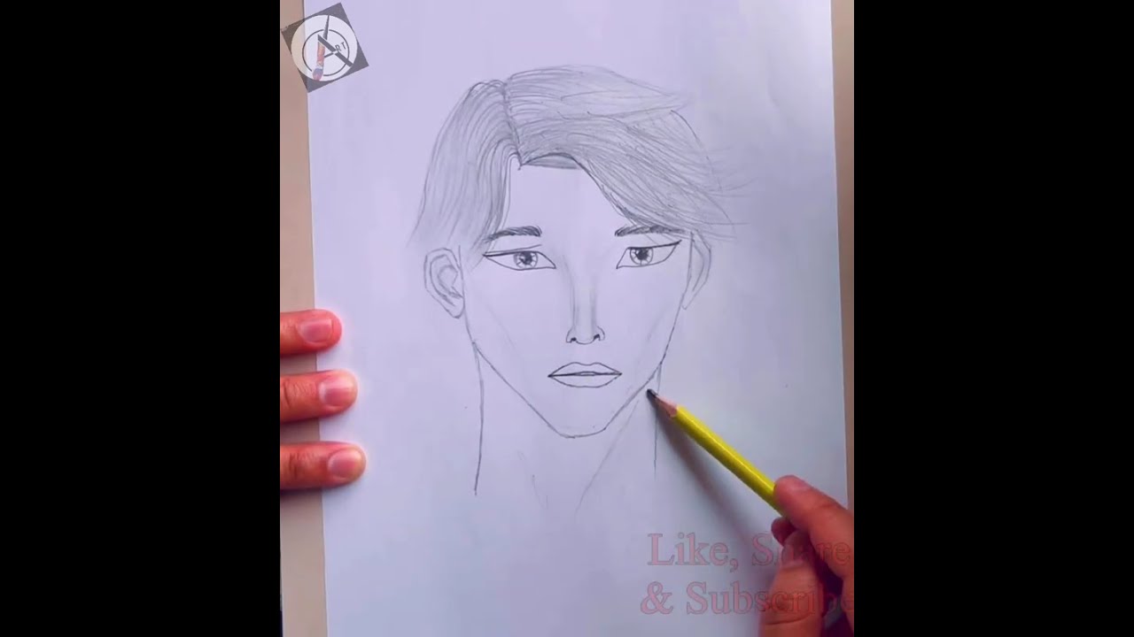 How to Draw a Boy Face with a Sharp Jawline | Easy Step-by-Step Sketch