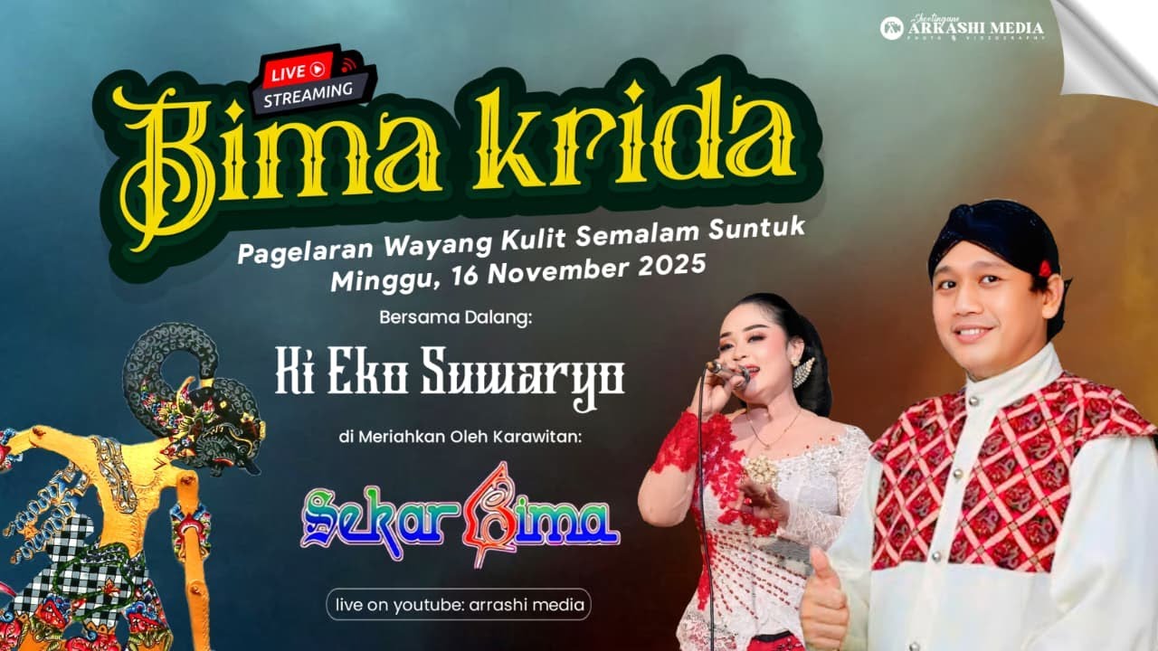 BIMA KRIDA | LIVE WAYANG KULIT DALANG KI EKO SUWARYO MALAM INI 16 NOVEMBER 2025‼️