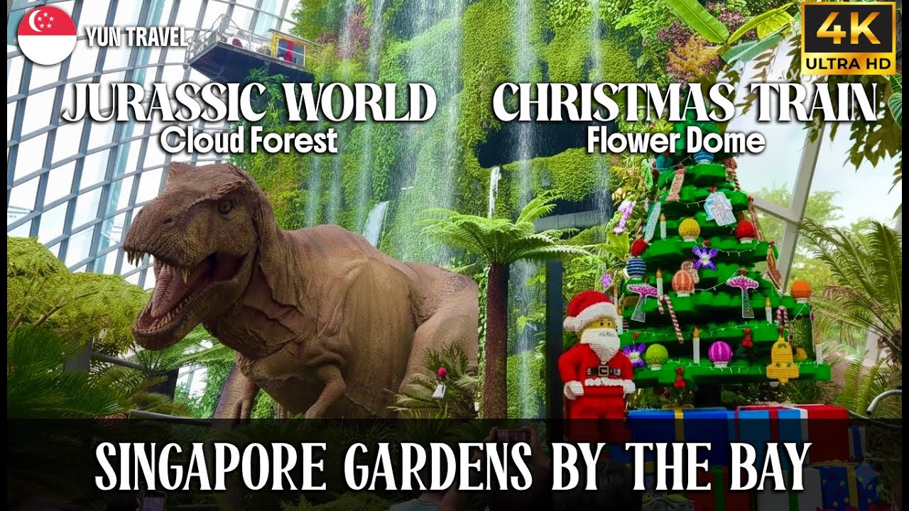 I Visited Jurassic World in Singapore 🦖🌿 | Cloud Forest & Flower Dome Singapore [4K] Full TOur