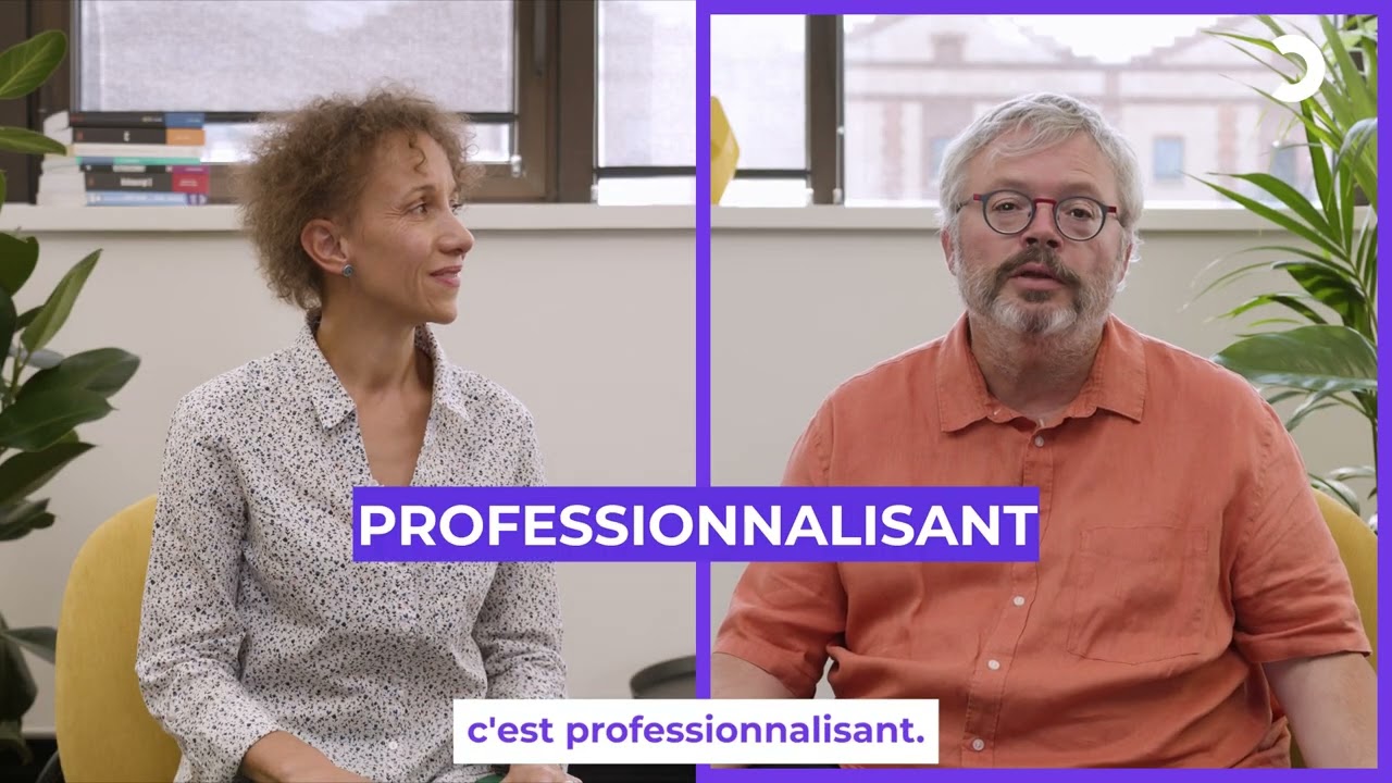 Catherine, dipl&ocirc;m&eacute;e Data Scientist et St&eacute;phane, son mentor