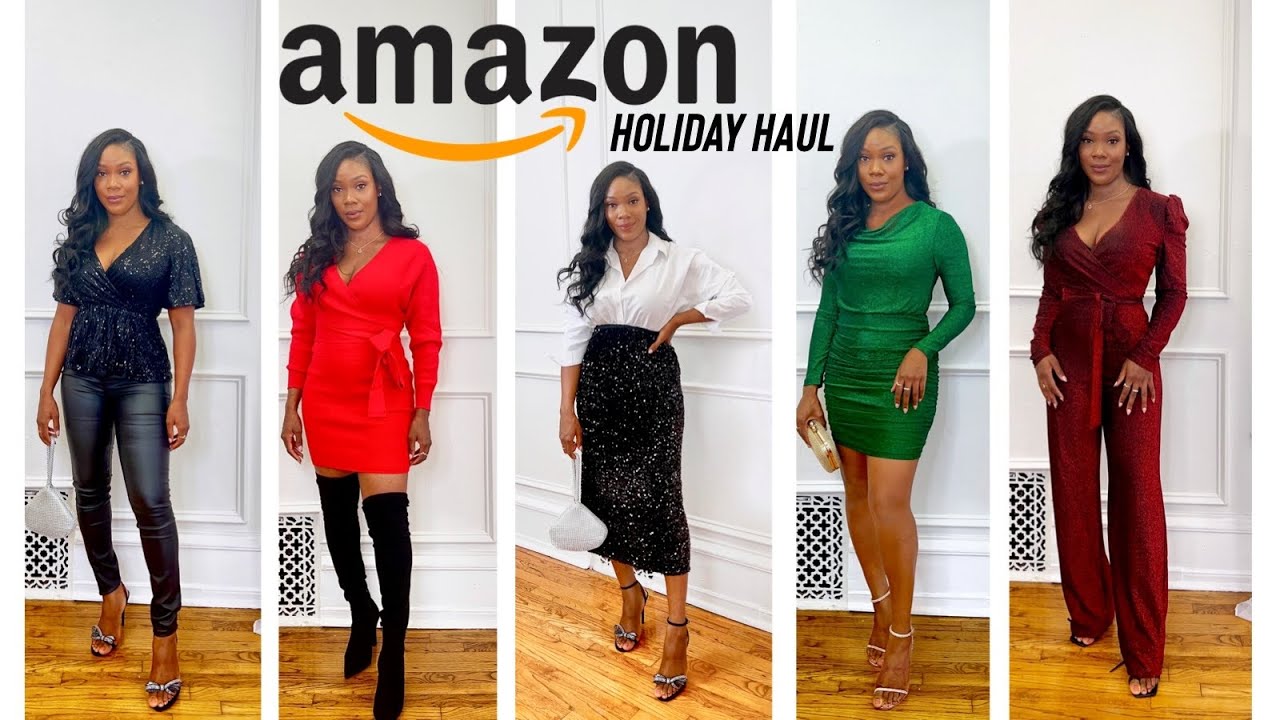 AMAZON HOLIDAY CLOTHING TRY-ON Haul 2023 |  Festive Fashion Finds!