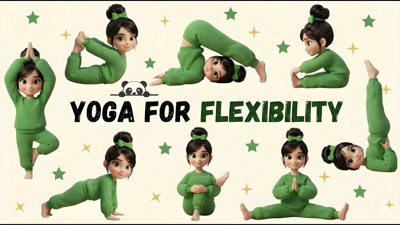 5 Minute Kids Yoga for Flexibility & Focus | Fun Yoga Exercises for Children | Easy Home Routine