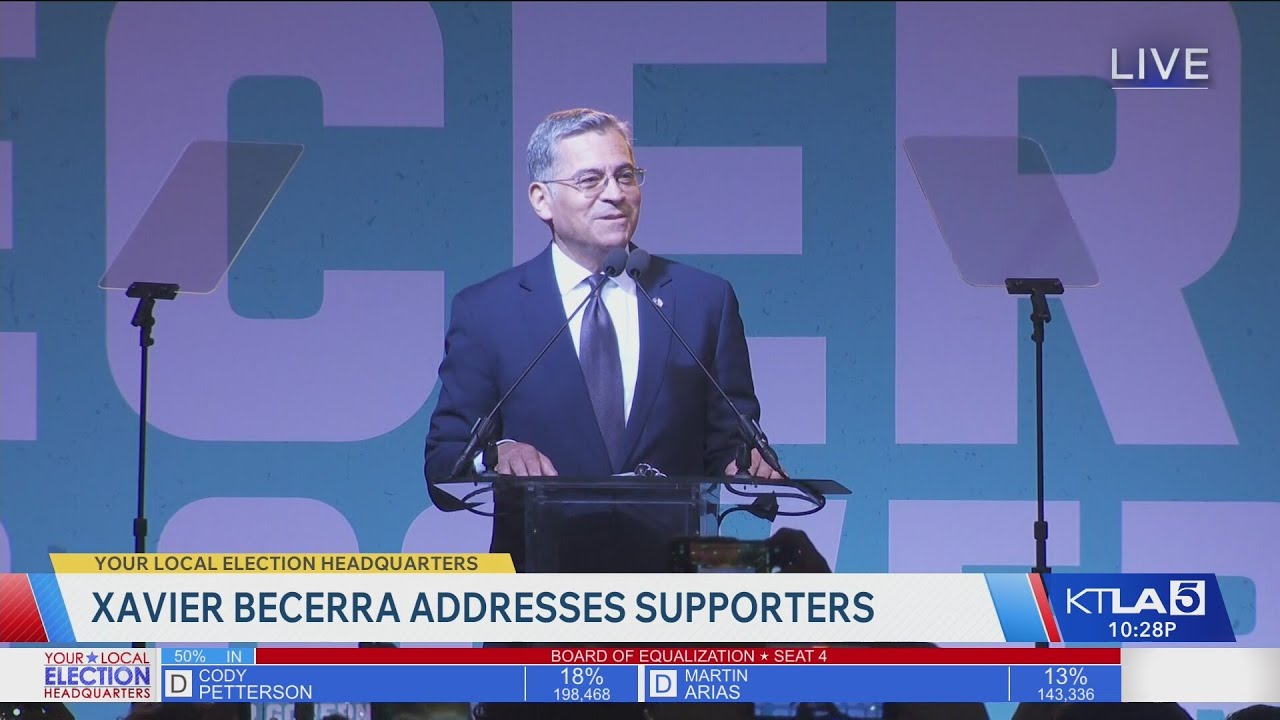 Xavier Becerra addresses supports in L.A.: 'The underdog stayed in the fight'