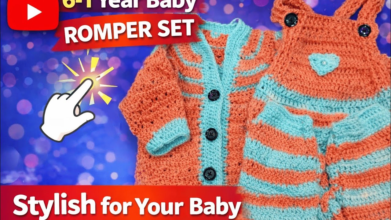 Part 2 / baby trpuser bnana  for 6 to 1 year baby/ crochet romper  