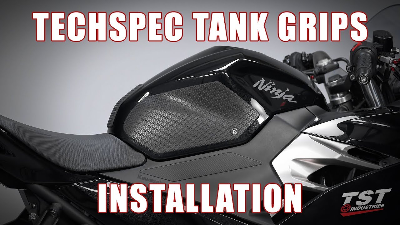 How to install TechSpec Tank Grips on a 2018 Kawasaki Ninja 400 by TST Industries