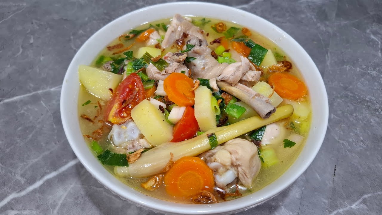 Cara membuat resep SOP AYAM SPESIAL Yang enak sedap dan gurih