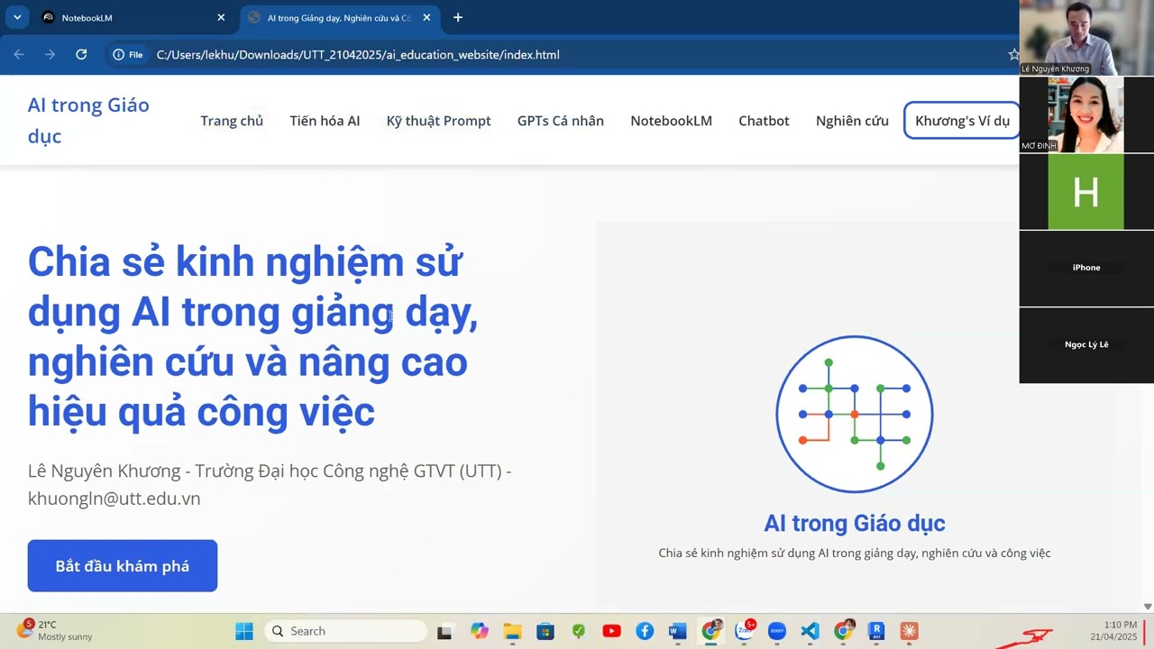 Chia sẻ kinh nghiệm sử dụng AI trong giảng dạy, nghiên cứu và nâng cao hiệu quả công việc