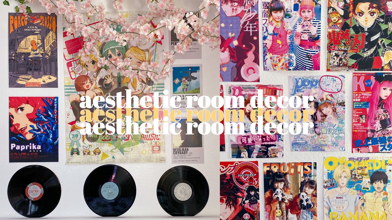 affordable aesthetic room decor ✰ cow door, anime prints, & where to buy posters!