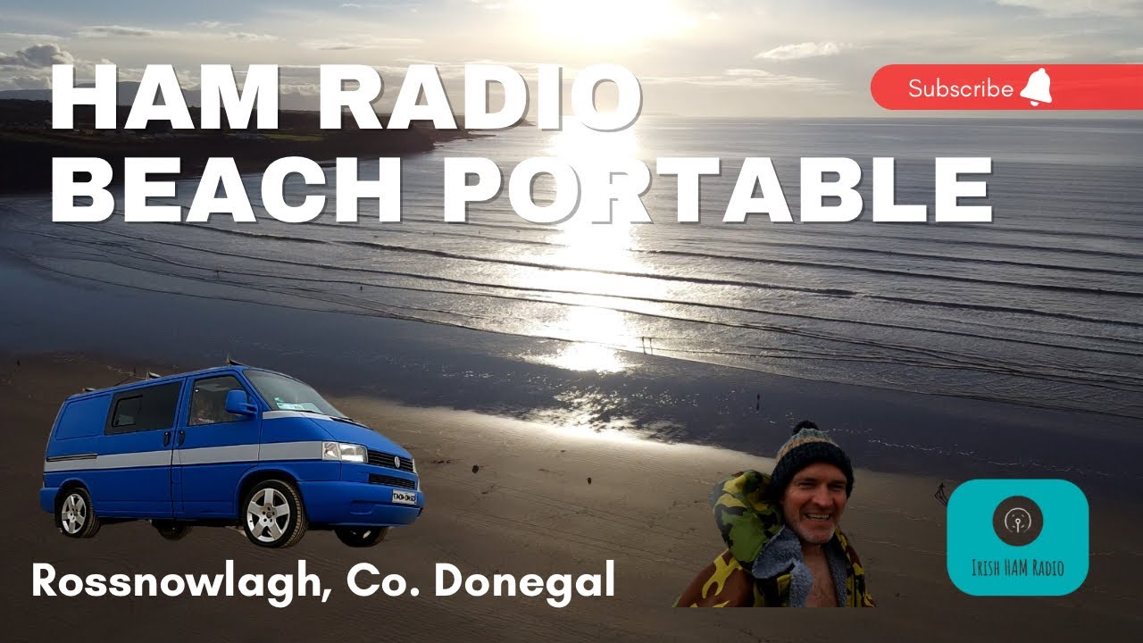 Ham Radio & Sea Swimming - EI5IMB Beach Portable - Rossnowlagh, Co. Donegal, Ireland