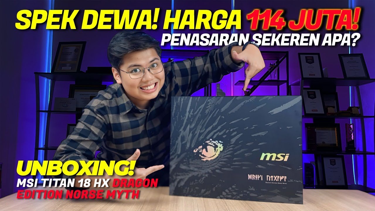 UNBOXING LAPTOP SULTAN MSI TITAN 18HX AI DRAGON EDITION NORSE MYTH! LAPTOP TERKUAT DI TAHUN 2025