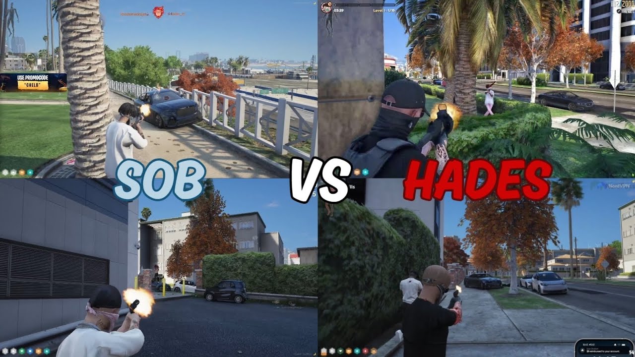 SOB vs Hades At Bay City Incline (Multi POV) | NoPixel 4.0 GTA RP