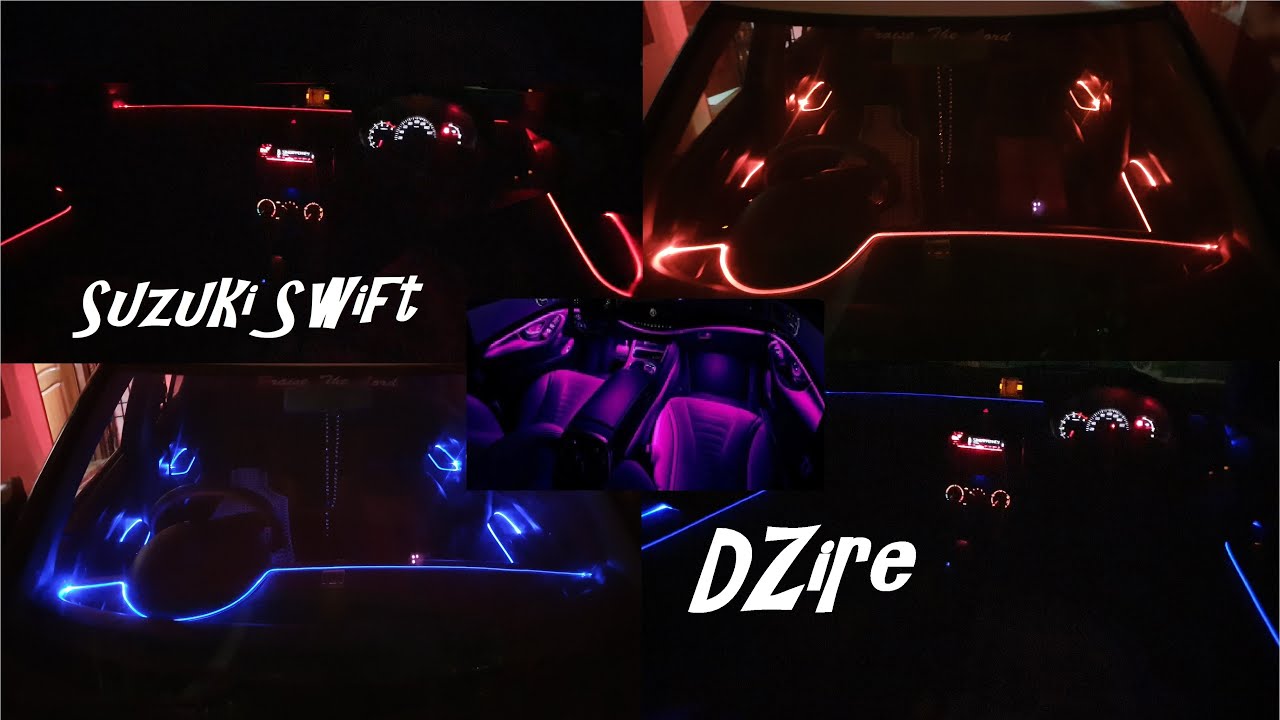 Car Interior ambient light suzuki swift dzire multi colour LED, do it yourself DIY