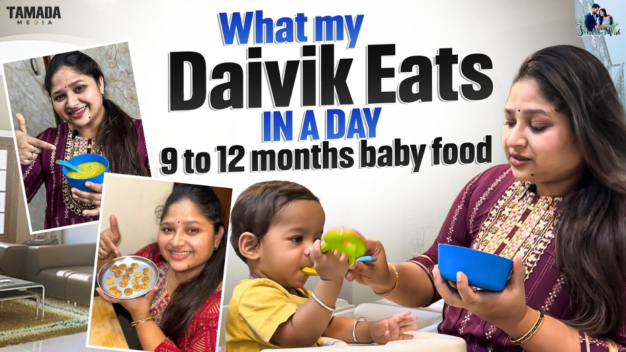 What My Daivik Eats In a Day | 9 months Baby Food | Formula Milk | Shraddha's Vish