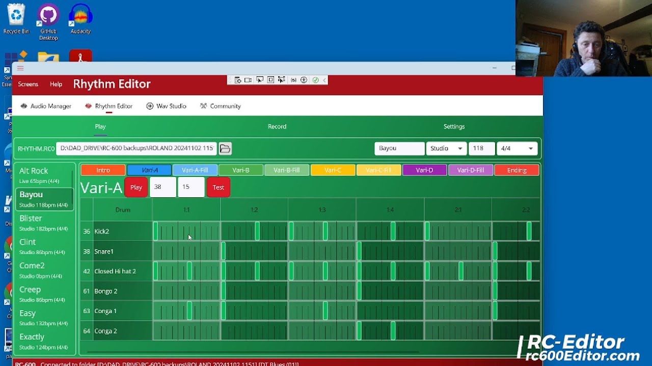 Rhythm Editor Preview #rc505mk2 #rc600 #rc-editor
