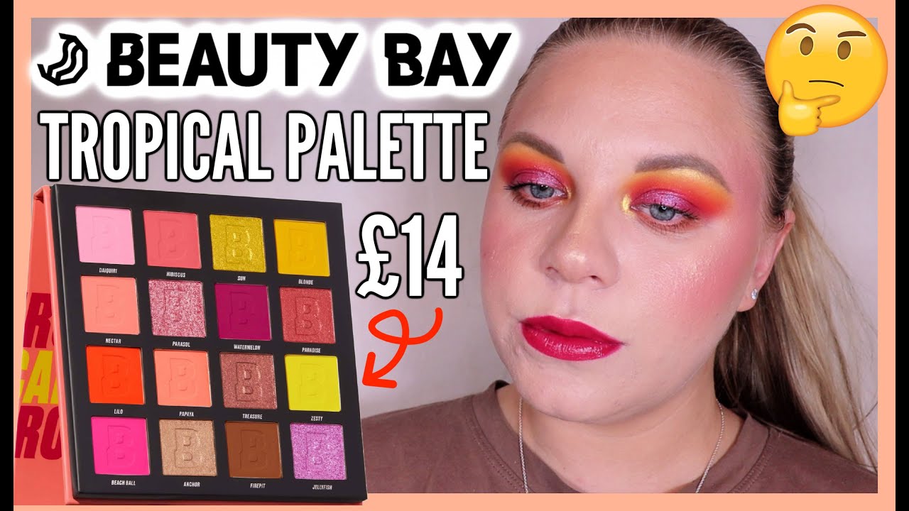 BEAUTY BAY TROPICAL EYESHADOW PALETTE 🏖 | swatches, tutorial & review | makeupwithalixkate