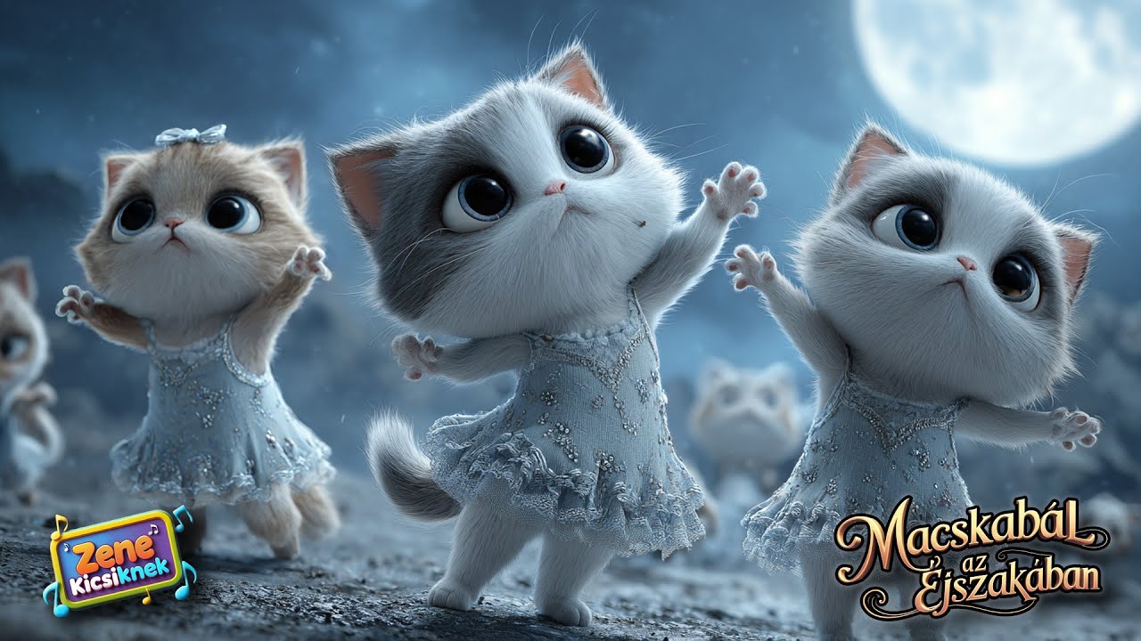 Macskabál az Éjszakában 🐱 | Disney Stílusú Magyar Gyerekdal