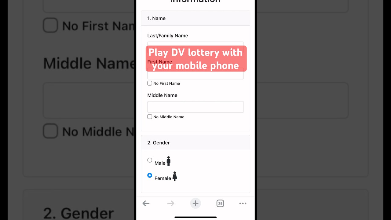 How to Apply for DV Lottery with your mobile phone #dvlottery #greencardlottery #immigrationlottery
