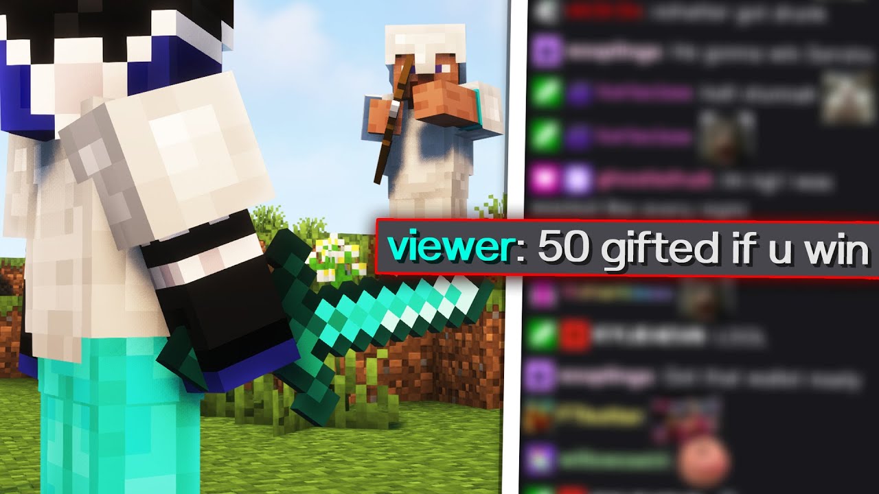Зритель поспорил со мной на 300 долларов, если я выиграю Minecraft Battle Royale
