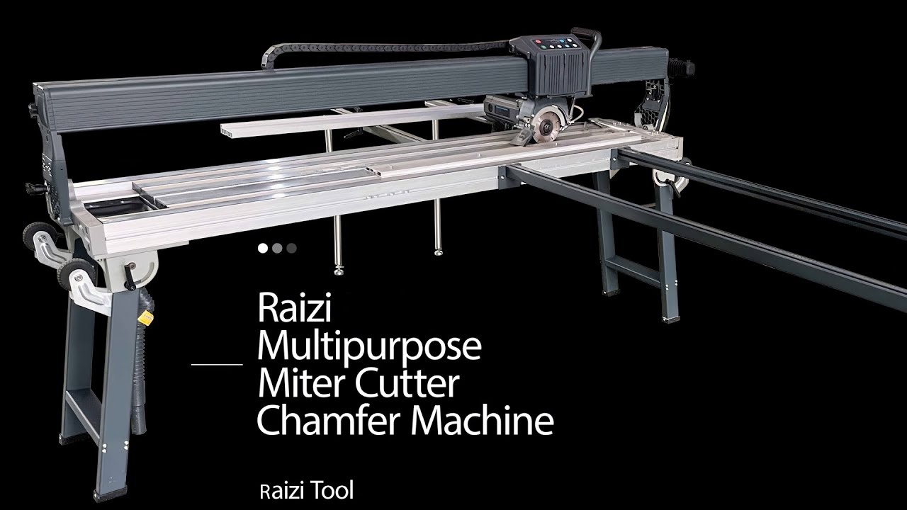 Raizi BigDog™ Automatic Bridge Wet Tile Saw Multipurpose Miter Cutter Chamfer Machine.