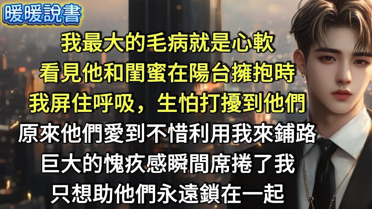 我最大的毛病就是心軟，看見他和閨蜜在陽台擁抱時，我第一反應是屏住呼吸，生怕打擾到他們，原來他們愛到不惜利用我，來為他們的爱情鋪路。巨大的愧疚感瞬間席捲了我，只想助他們有情人终成眷属，永遠鎖在一