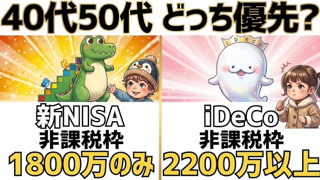 「老後破綻」を避ける選択！40代50代が新NISAとiDeCoを間違えると数百万の損？正解の優先順位を徹底比較|資産を守る経済の話