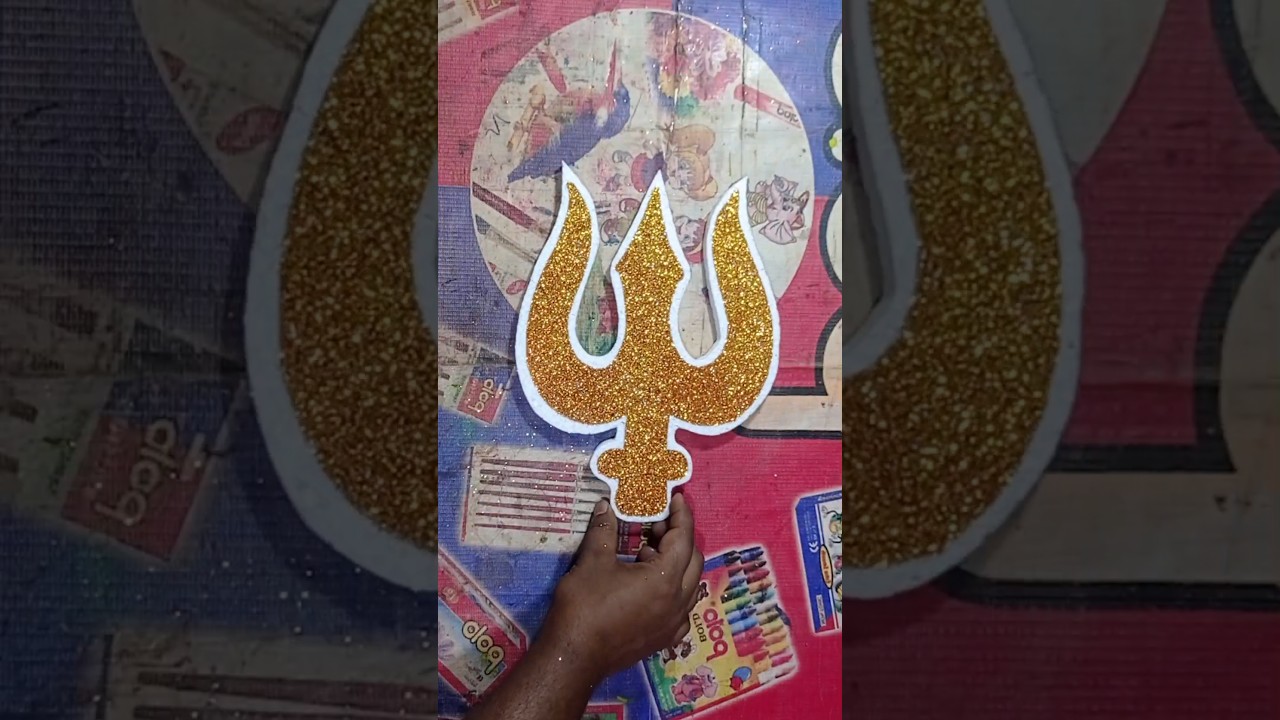 How To Make Thermocol Trishul #shorts
