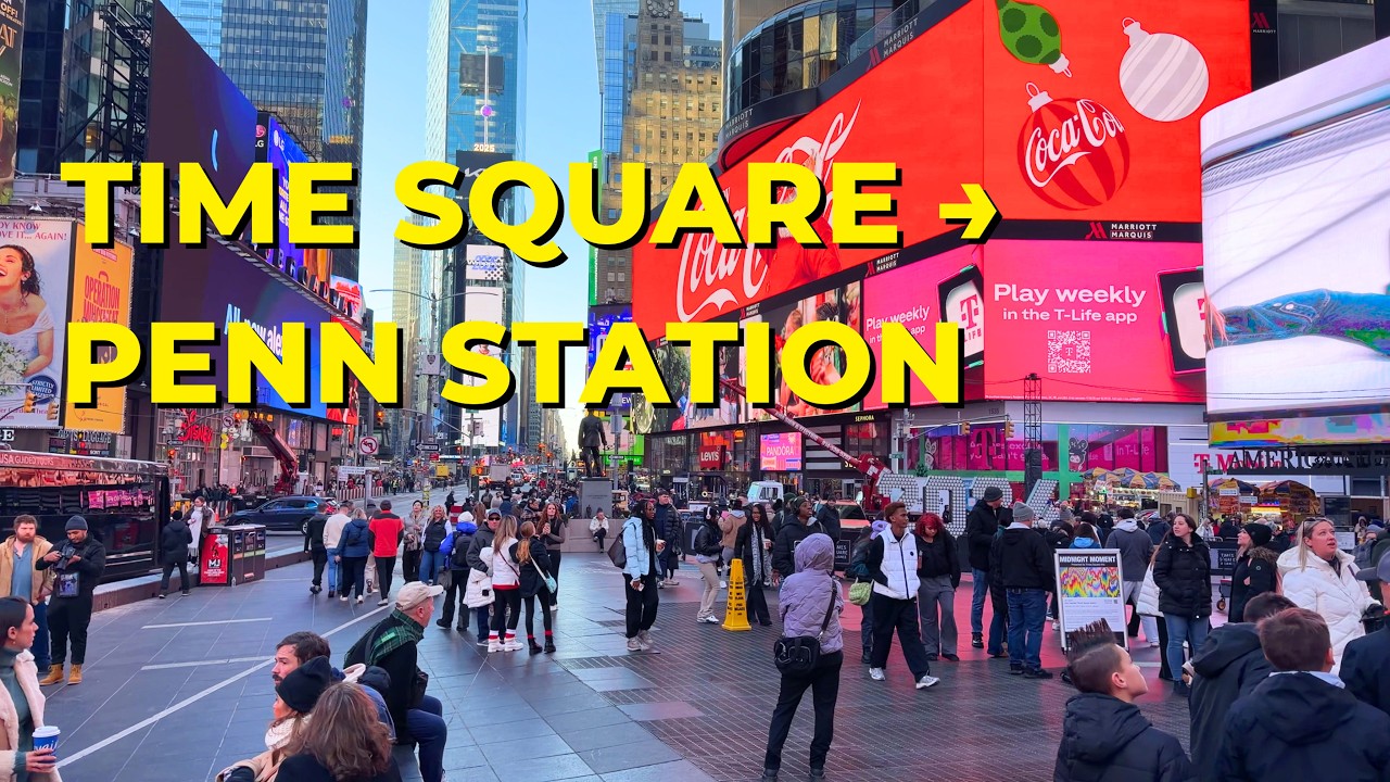 Times Square → Penn Station | Midtown Manhattan Morning Walk