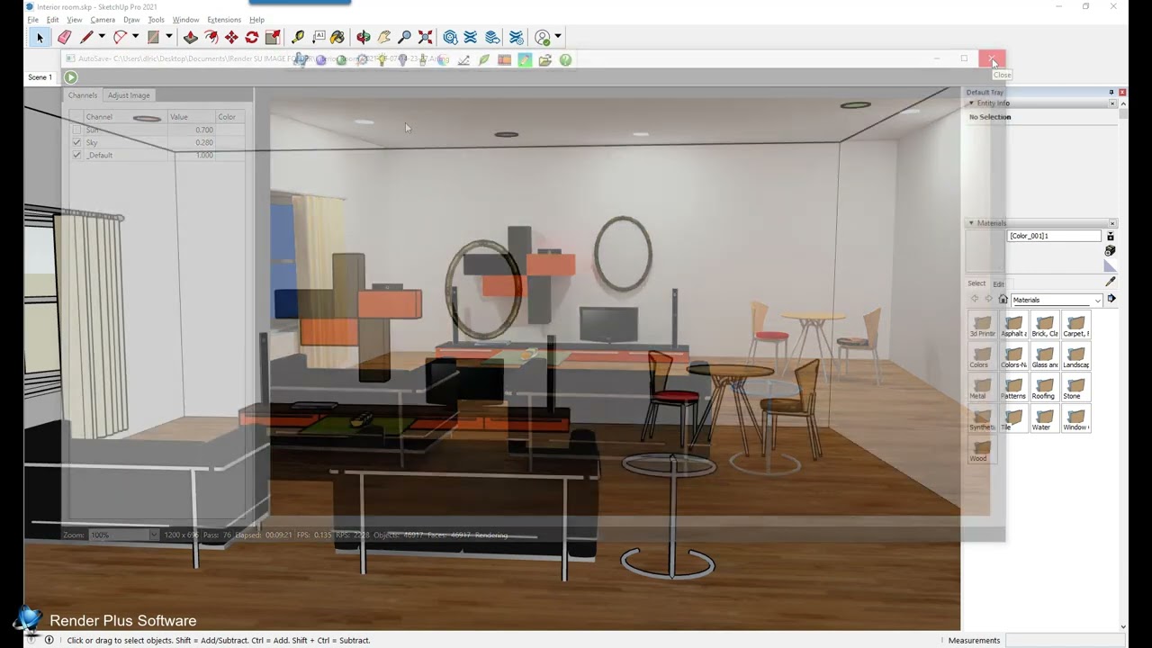 IRender SU for SketchUp: How to save rendered images