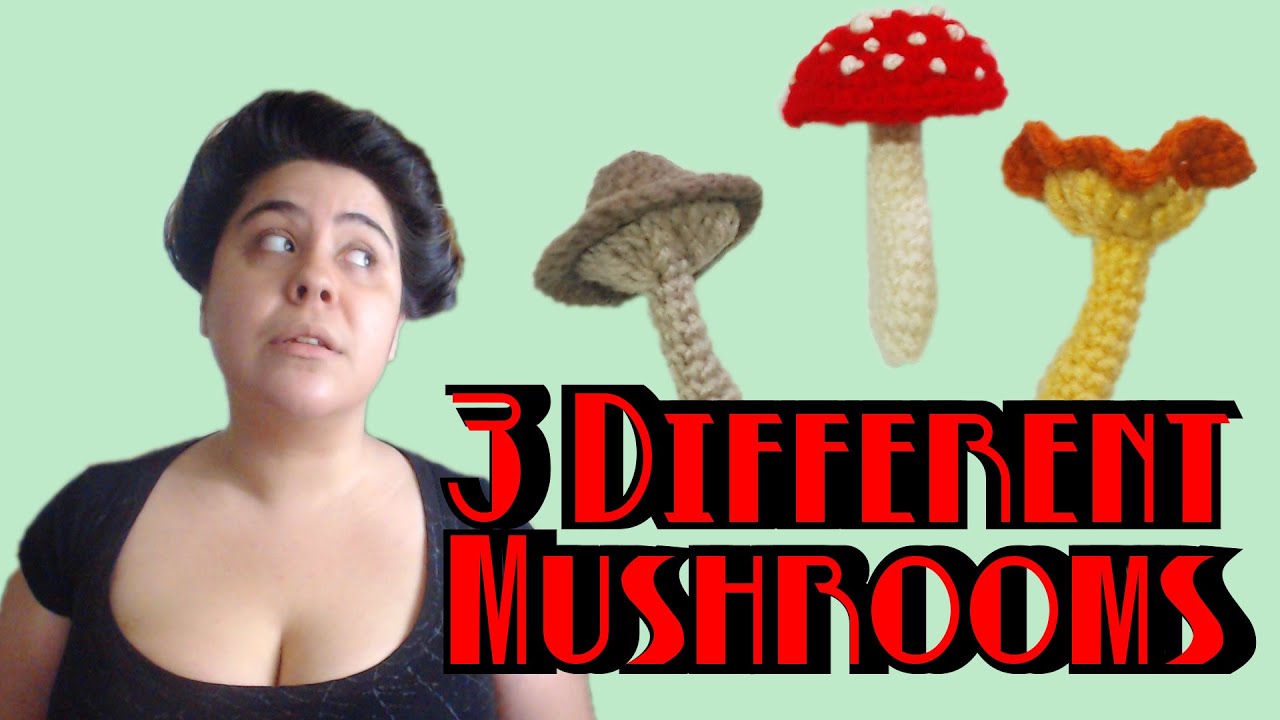 3 Crochet Mushrooms Tutorial