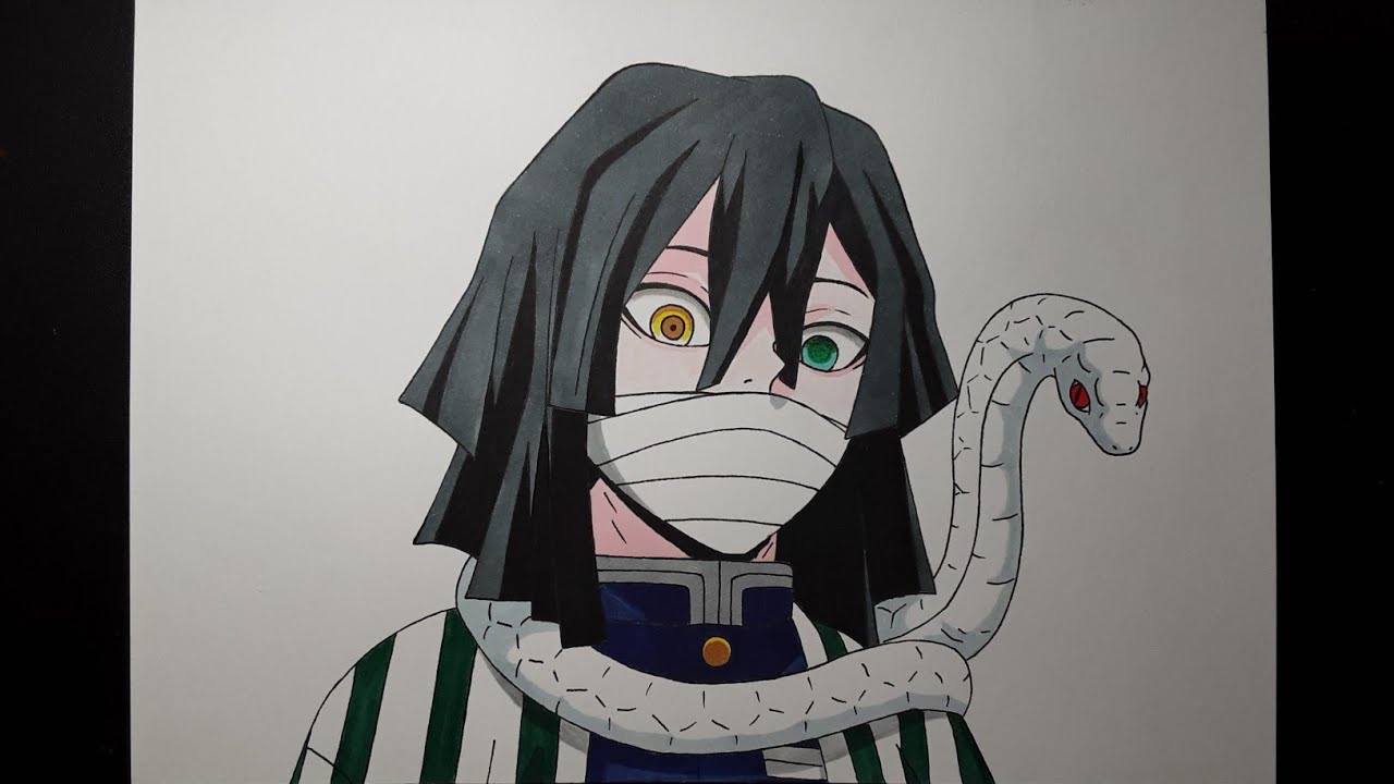 How to draw Obanai Iguro Cách vẽ Xà Trụ Obanai - Demon Slayer (400)
