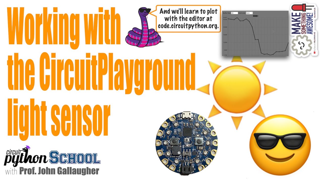 Датчик освещенности и CircuitPlayground (Школа CircuitPython)