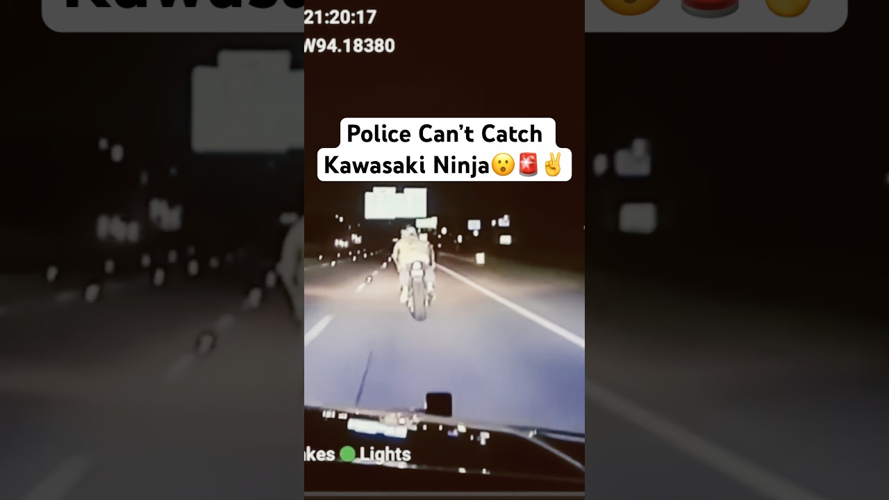 Police Can&rsquo;t Catch Kawasaki Ninja! #policechase #highspeedchase #policepursuit
