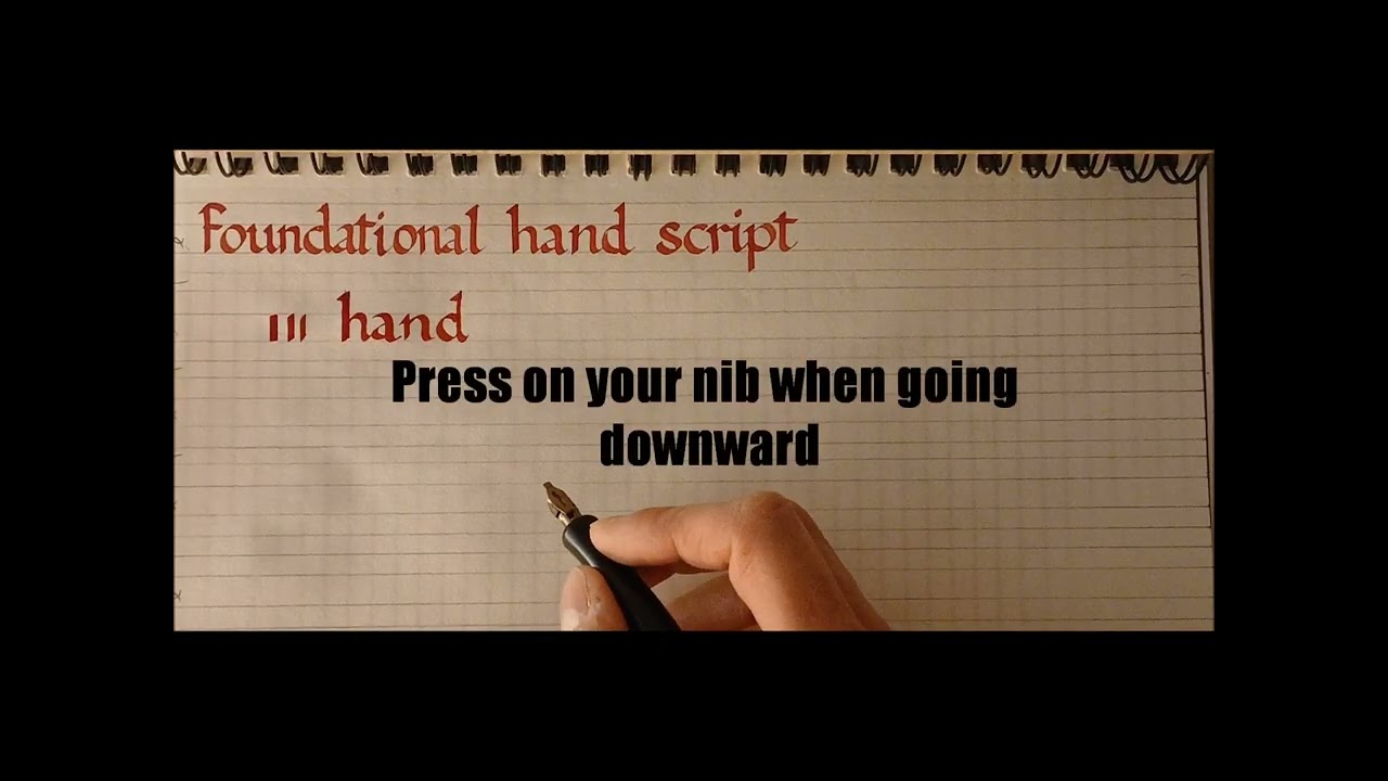 An introduction to calligraphy (3/3) - Practice (foundational hand)