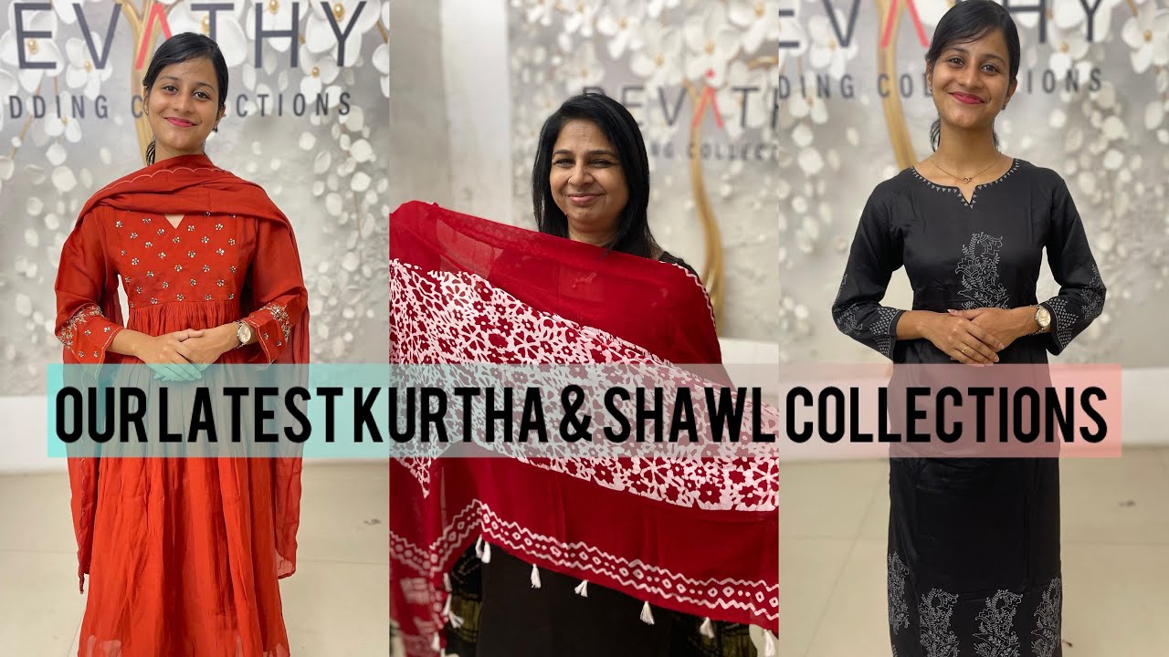 OUR LATEST KURTHA & SHAWL COLLECTIONS | REVATHY WEDDING COLLECTIONS MUVATTUPUZHA|8086575564