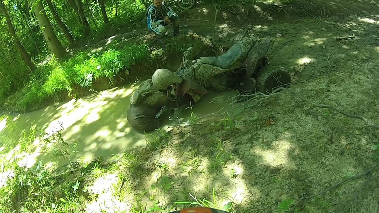 How to clean your Quad radiator in the woods.