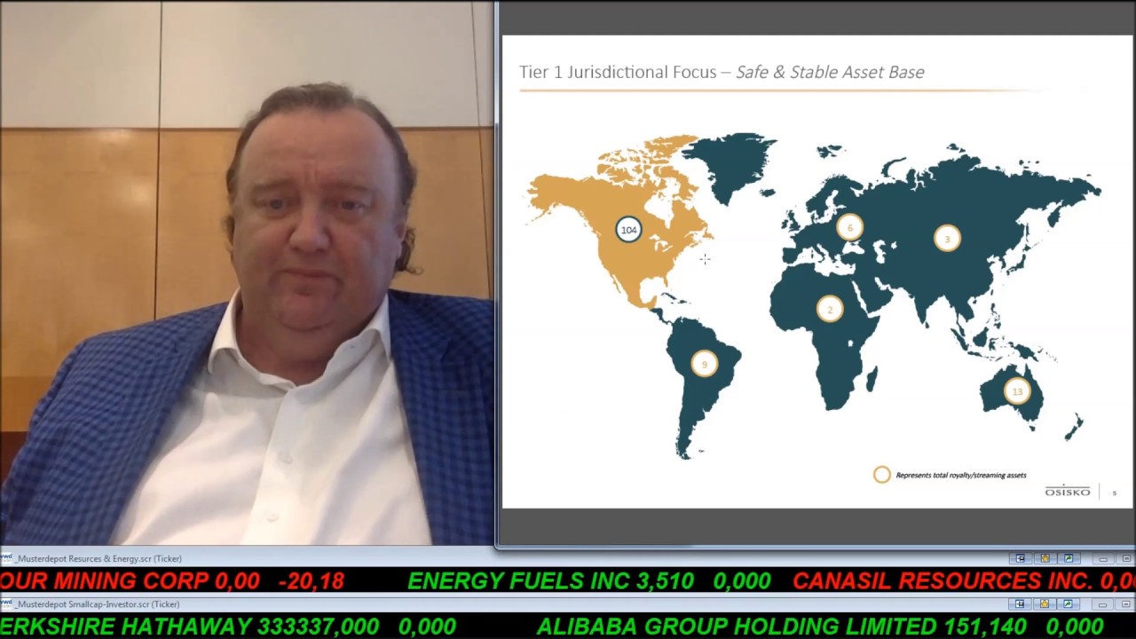 SmallCap-Investor Interview mit Sean Roosen, CEO & Chairman von Osisko Gold Royalties (WKN A115K2)