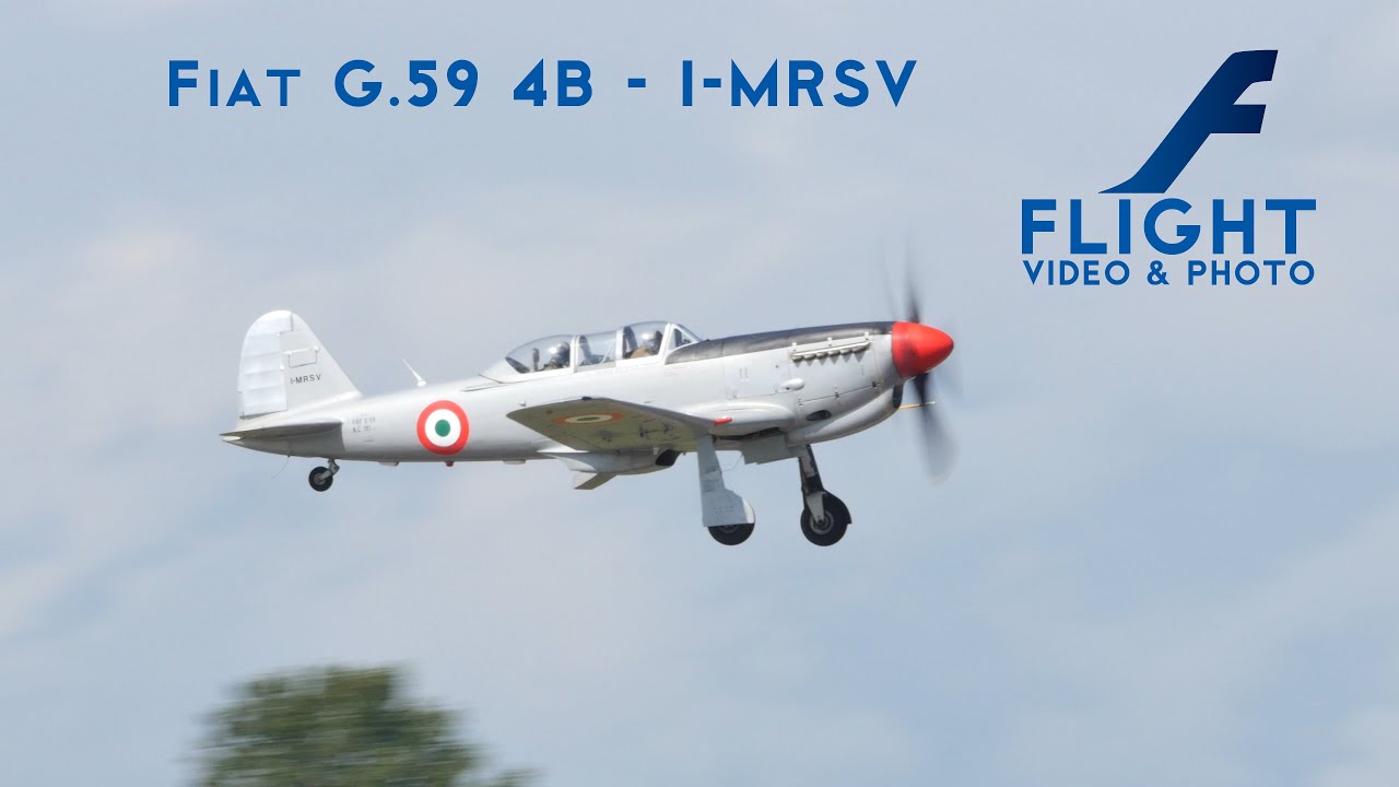 Fiat G.59 with Rolls-Royce Merlin Engine Sound - 55PAN Rivolto