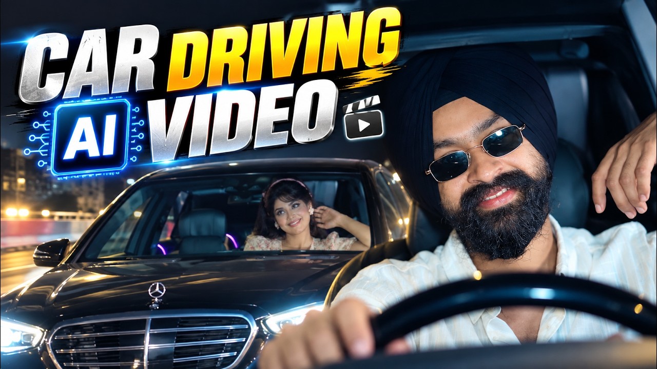 NEW TREND Car Driving 🔥 VERY EASY METHOD 😍 AI Video 🤩 FREE* ✅ New Instagram TREND 🚀 #ai #aivideo