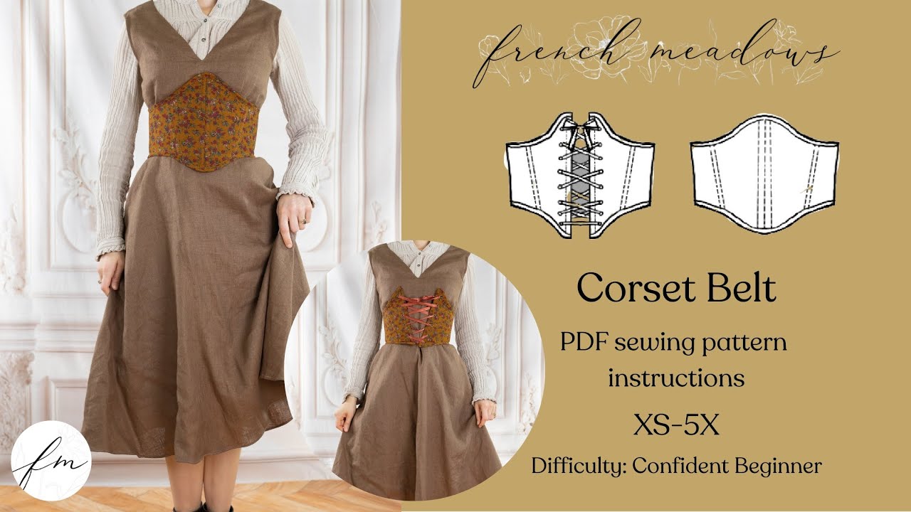 Corset Belt Sewing Pattern Tutorial by French Meadows