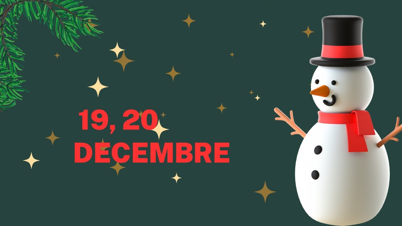 19, 20 décembre 2025 …résultat concours, courriers, cartes maison de retraite #calendrierdelavent 