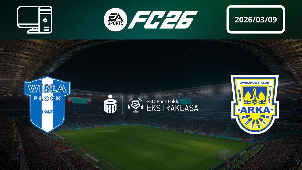 [4K] Wisła Płock vs Arka Gdynia - Prediction - 2025-26 PKO BP Ekstraklasa - EA FC 26