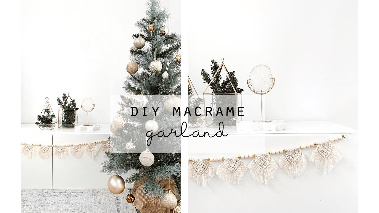 DIY Mini Macrame Garland Christmas Garland