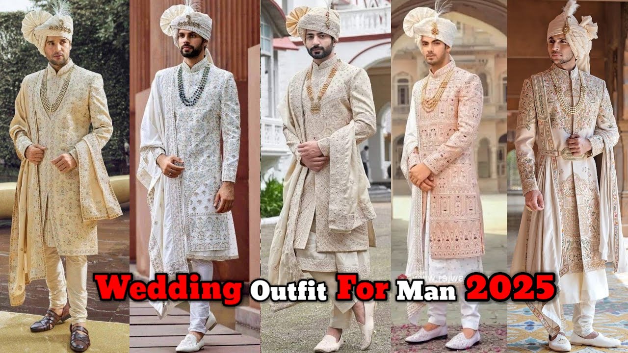 Indian Mans Groom Sherwani Dress For Wedding | Wedding Outfit For Man | Wedding Dress For Groom