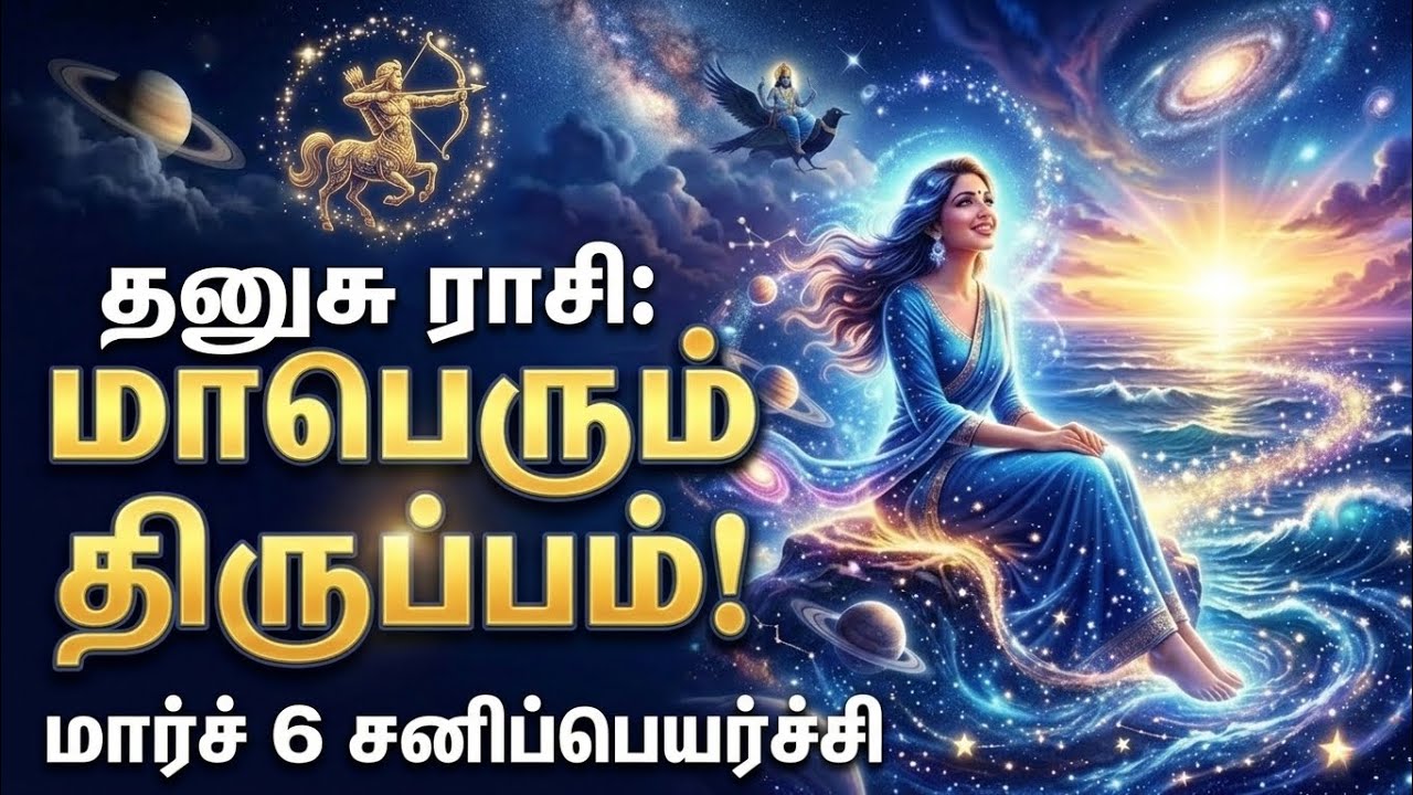 மார்ச் 6 சனிப்பெயர்ச்சி: தனுசு ராசிக்கு நடக்கப்போகும் அந்த அதிசயம்! எச்சரிக்கையா? அதிர்ஷ்டமா? ⚖️✨