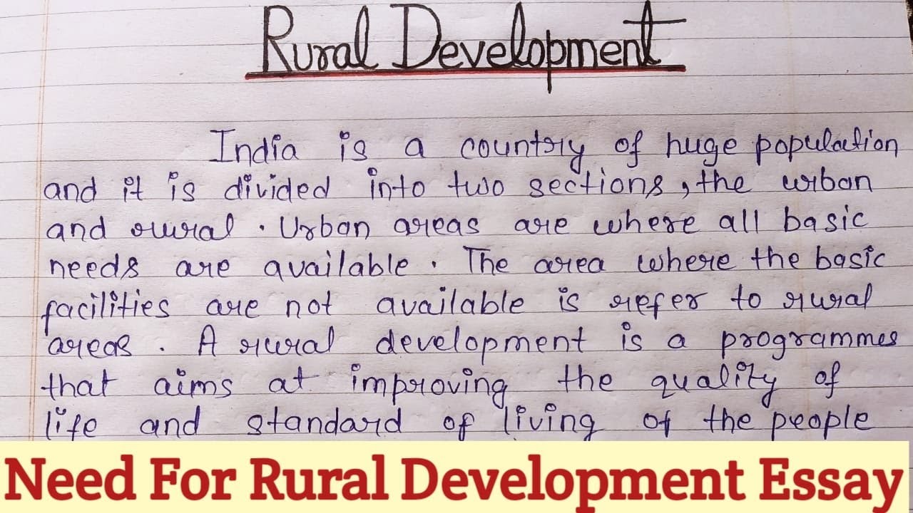 Rural Development Essay In English | Need Of Rural Development Paragraph Rural Development Programme