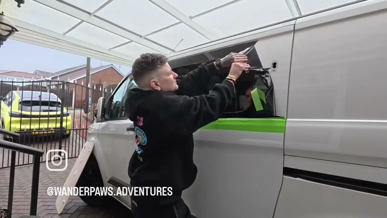 Installing a side window into transit custom DIY camper