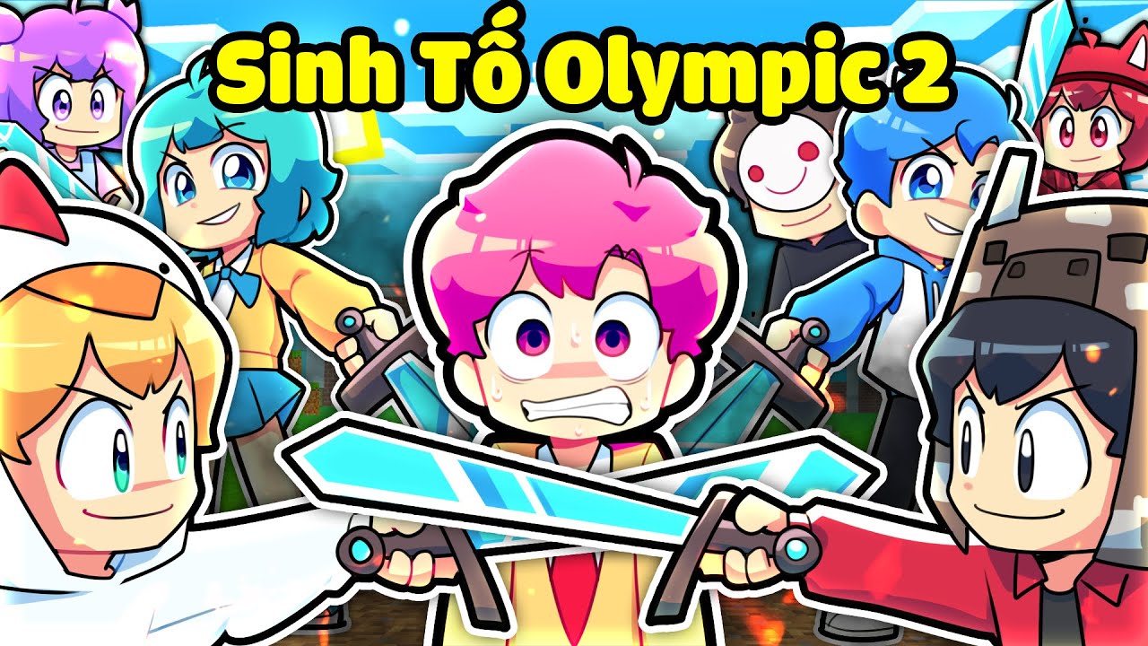 HIHA ĐẠI CHIẾN OLYMPIC VỚI 20 TH&Agrave;NH VI&Ecirc;N TEAM SINH TỐ TRONG MINECRAFT*HIHA SINH TỐ OLYMPIC 2023 🤩😎